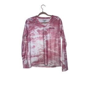 Bimini bay pink tie-dye long sleeve size large